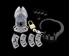 6 size for choose Black Jack gold edition plastic short male chastity device cage CB6000 sex toy for men