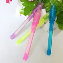 3 шт. пластиковые Волшебные невидимые шариковые ручки 2 в 1 невидимая УФ световая чернильная ручка случайный цвет секретное обучение проверка денег ручки Инструмент