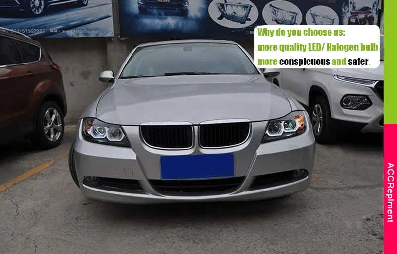 Автомобильный Стайлинг светодиодный головной фонарь для BMW E90 фары 2005- E90 светодиодный фонарь светодиодный drl H7 hid Биксеноновые линзы ближнего света