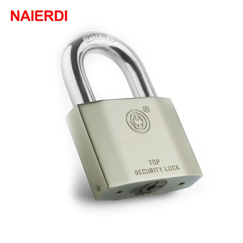 Naierdi-super b Grade Cadeados Portátil Anti-roubo Rustproof Bagagem Mala Gate Lock Segurança Cor Prata Série b7