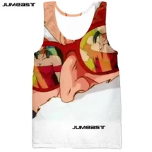 Jumeast мода Покемон 3d принт мужские/женские топы японская анимация Повседневная футболка без рукавов унисекс жилет Забавный мультяшный