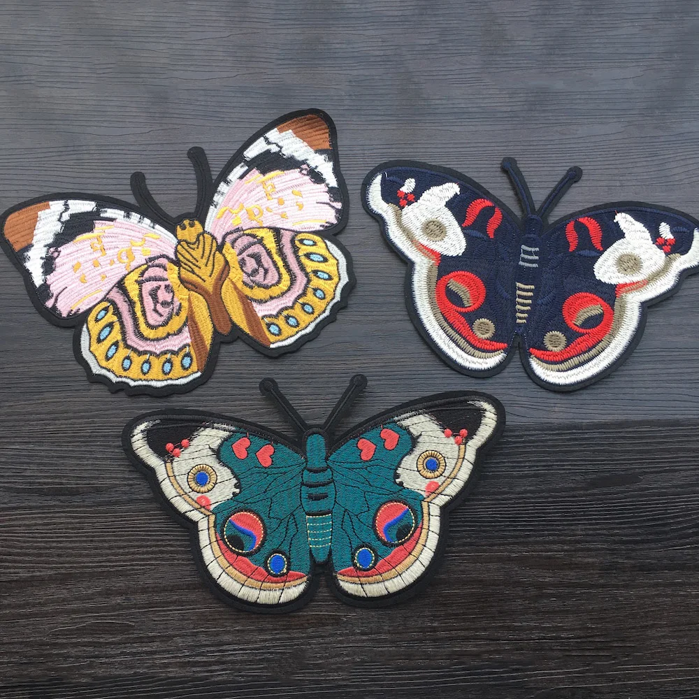 

1Piece Big Butterfly Embroidery Applique Patches for Clothes Iron on Patch Applique for DIY Fashion Clothes LSHB694