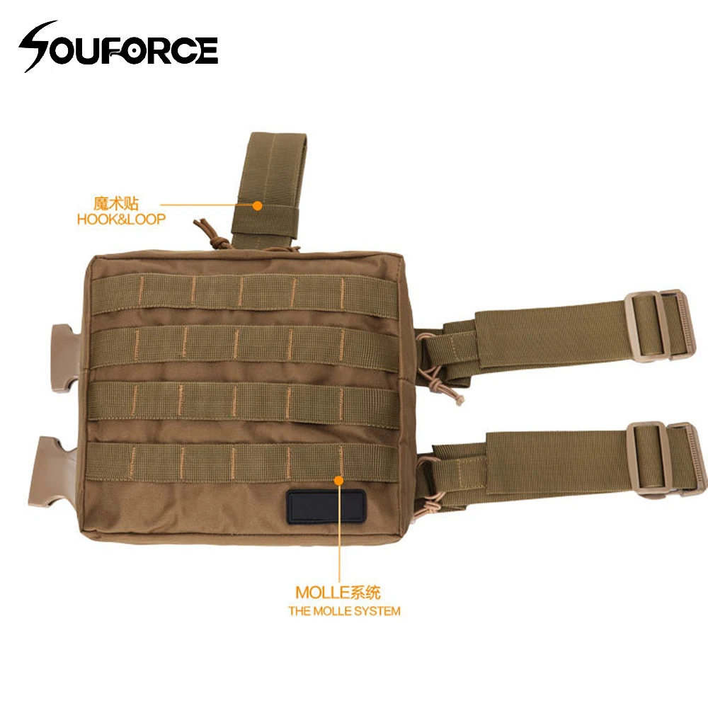 

8 Color Army Military Molle Tactical DUMP Drop Leg Panel Utility Pouch Paintball Airsoft Storage Magazine Camo Waist Bag