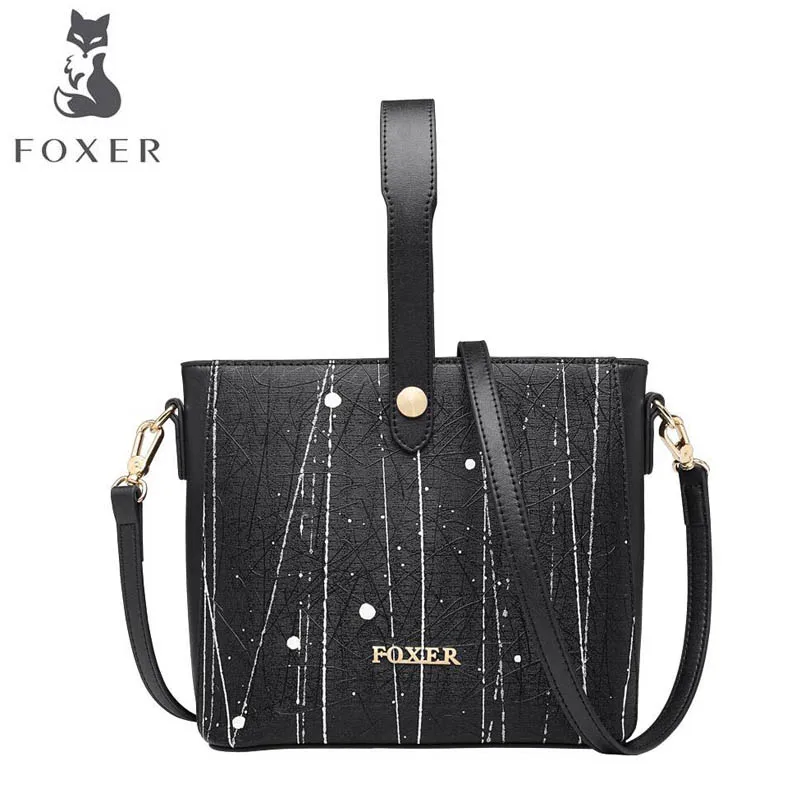 

FOXER bag for women 2019 new women leather bag fashion luxury handbags women bags designer Casual tote handbag women leather bag