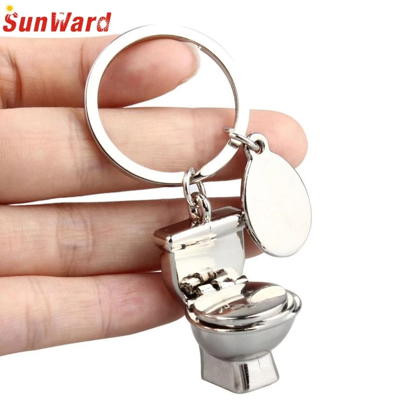 

Cute Key Ring Keychains Gift Creative Toilet Lovely Keyrings Chain Delicate