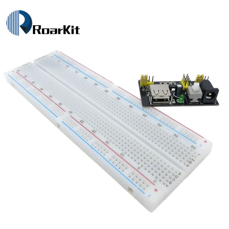 3,3 В/5 В MB102 макетная плата модуль питания+ MB-102 830 точек прототип хлебная плата для arduino комплект+ 65 перемычек