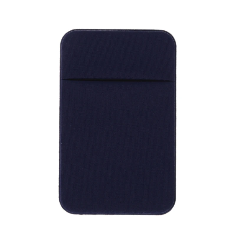 Держатель для мобильного телефона с отделением для кредитных карт и карманом на клейкой резинке - Цвет: deep blue