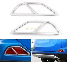 Per Toyota RAV4 2016 2017 Car Coda Posteriore Fendinebbia Illumina la Lampada Della Copertura Della Mascherina Finiture Cromate 2 pz