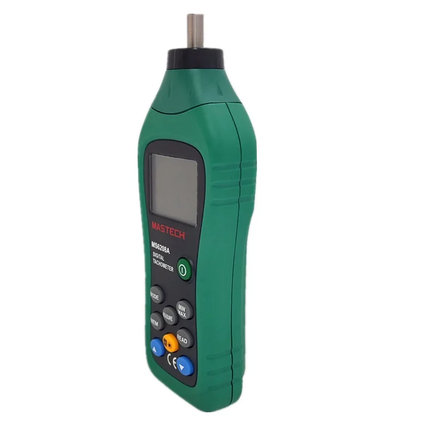 Цифровой тахометр MASTECH MS6208A ЖК дисплей с подсветкой и вращением 50 19999 ОБ/мин