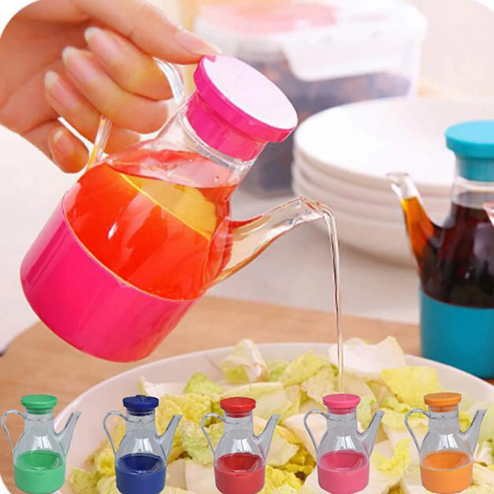 40# Hot Selling 1pc Kitchen Cooking Supplies Leak-proof Oil Vinegar Sauce Bottle Storage Dispenser Oil Bottles Kitchen Gadget