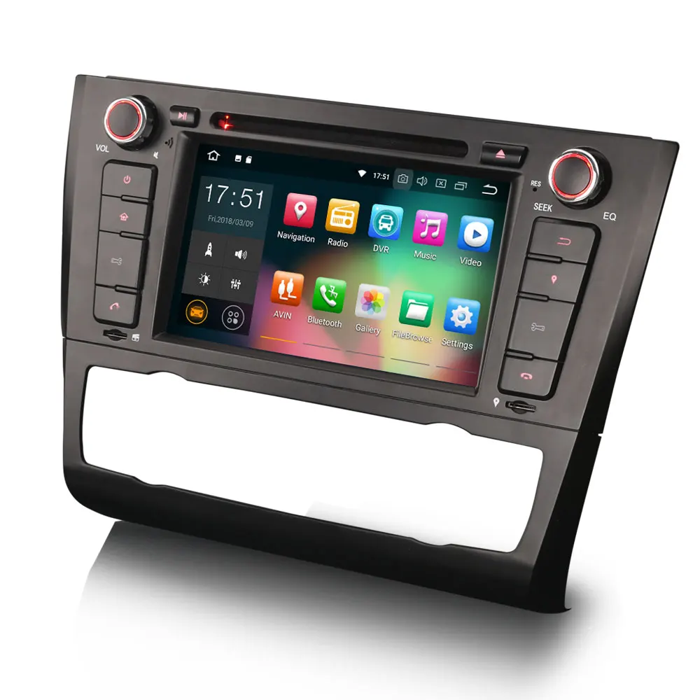 Top 7" Android 9.0 OS Car DVD Multimedia GPS Radio for BMW E81 2007-2012 & E82 2007-2013 & E88 2007-2014 with Split Screen Support 2