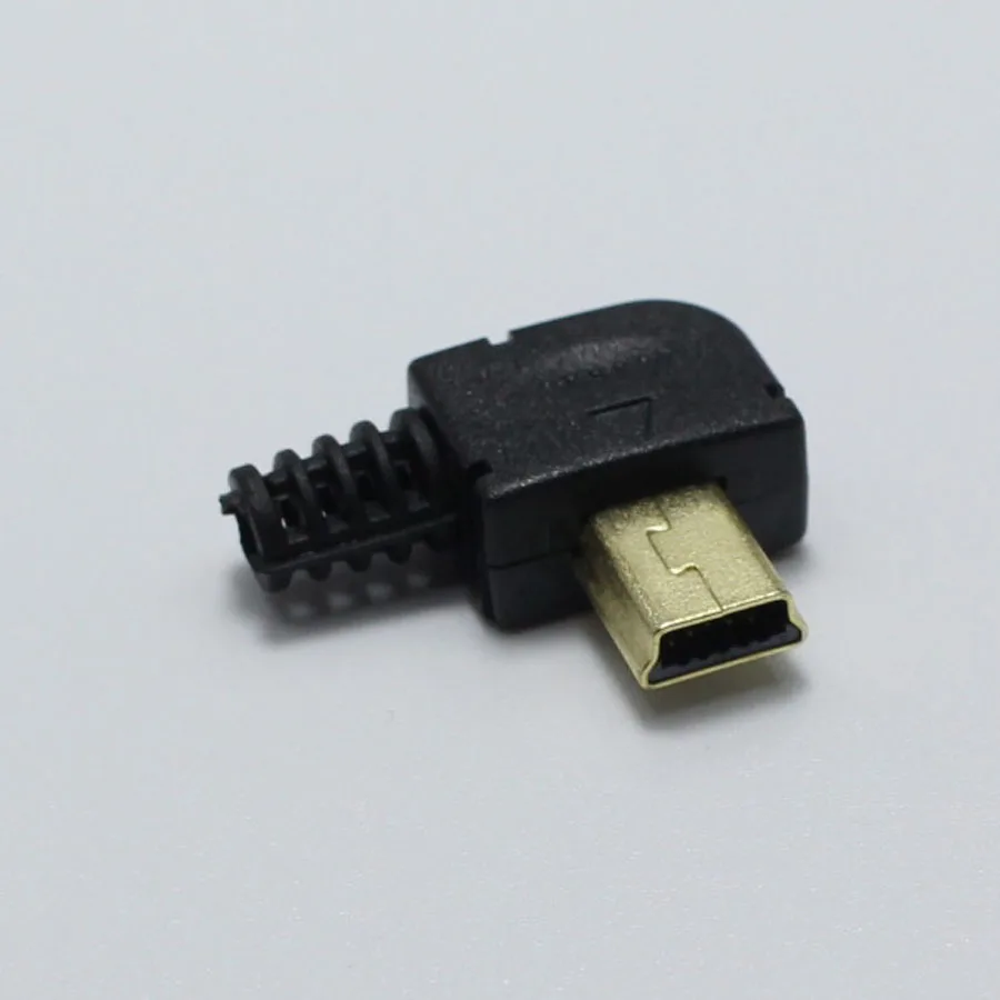 1 комплект Mini USB 5 Pin сварочный штекер позолоченный 90 градусов разъем 4 в 1 DIY черные вилки терминалы