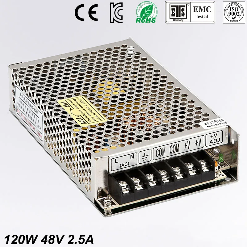 

120W 48V 2.5A Mini size LED Switching Power Supply Transformer 220V AC to DC 48V power supply adjustable voltage MS-120-48