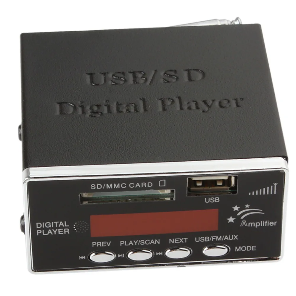 Мощность усилитель MP3 DVD плеер чтения 4-Электронная кнопочная панель Поддержка/USB/SD/MMC карты с пультом дистанционного управления