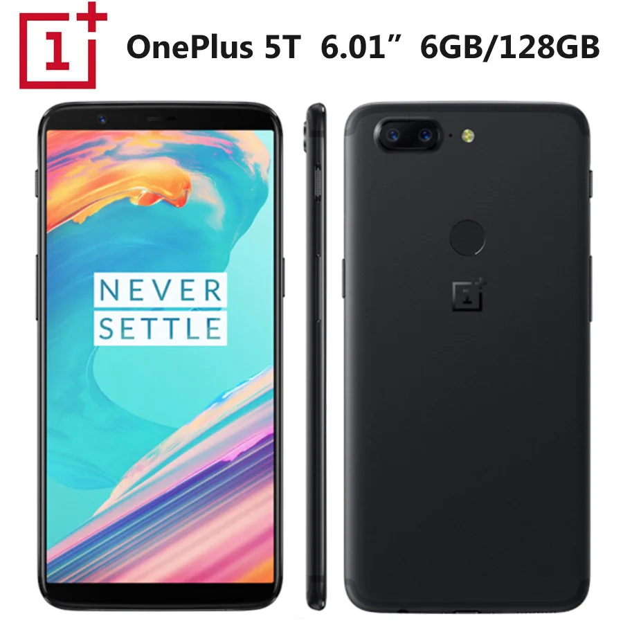 Onepls 5T A5010 LTE телефон 8 ГБ ОЗУ 128 20 МП Snapdragon 835 1080x2160p 6 01 дюйма 18:9 полноэкранный NFC Google