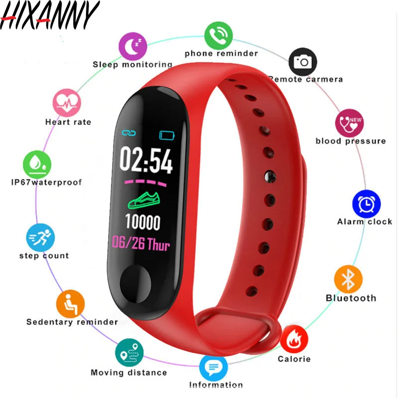 

IPS Screen Smart Sport Fitness Bracelet Blood Pressure Activity Tracker Smart Wristband For Men Women Watches Reloj Deportivo