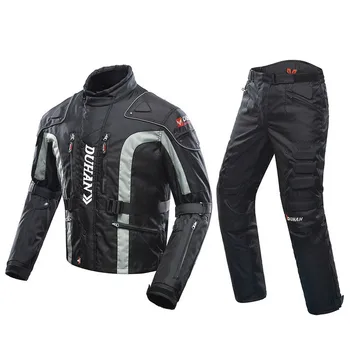 

Men Motorcycle Jacket +Protector Motorcycle Pants Windproof Clothing With Cotton Liner MX/Off-Road/Dirt Bike Racing Jacket