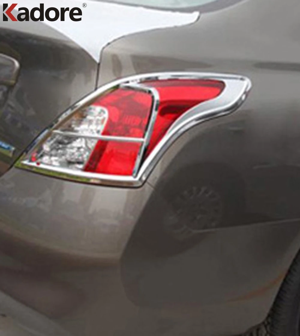 Хромированные чехлы на задние фары для Nissan Versa Sedan 2012 2017 накладка наклейки