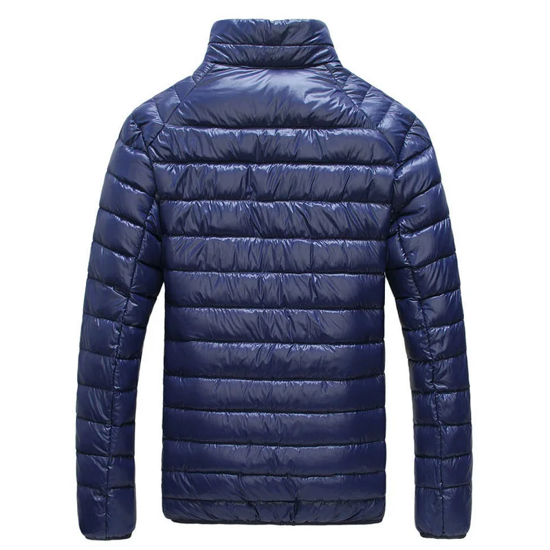 Мужская зимняя куртка ультра светильник 90% белый утиный пух куртки повседневное портативное зимнее пальто для мужчин размера плюс 4XL 5XL 6XL