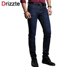 Drizzte мужские Джинсы Стрейч Джинсовый Бизнес Slim Fit Джинсы размер 30 32 34 35 36 38 Брюки Жан для мужчины
