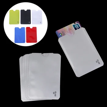 

20pcs Anti Rfid Wallet Blocking Reader Lock Bank Card Holder Id Bank Card Case Protection Metal Credit Card Holder Aluminium