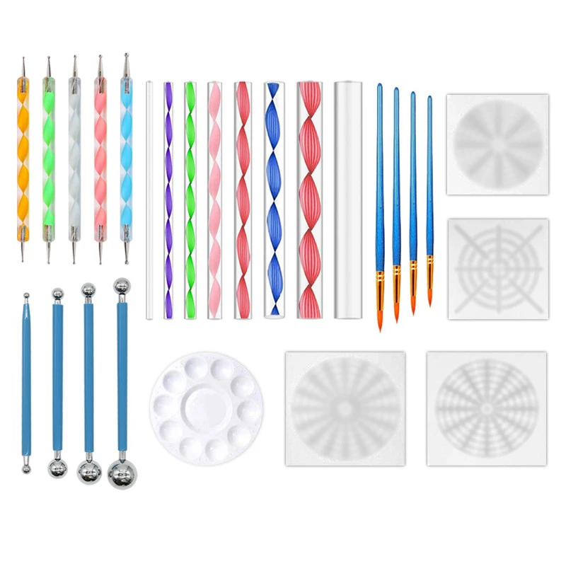 

Painting Stencil For Rock DIY Art Set Tools Kits Dotting Stainless Steel Plastic Home Creative Accessories 26 pcs
