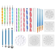 Painting Stencil For Rock DIY Art Set Tools Kits Dotting Stainless Steel Plastic Home Creative Accessories 26 pcs