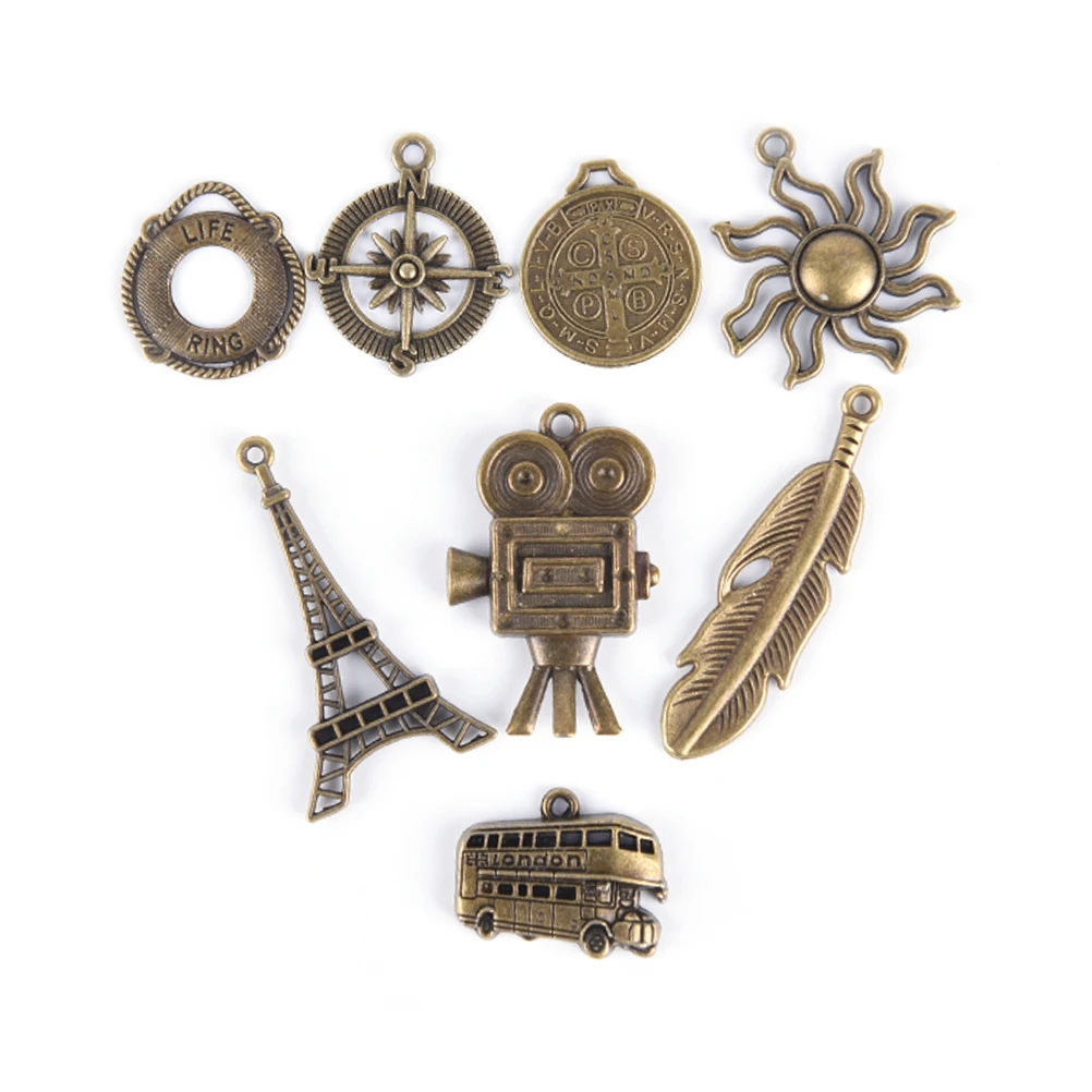 

Metal Charms Vintage Creative Hanging Drop Pendant Bookmark Decoration Diary Journay Leather Notebook Accessory