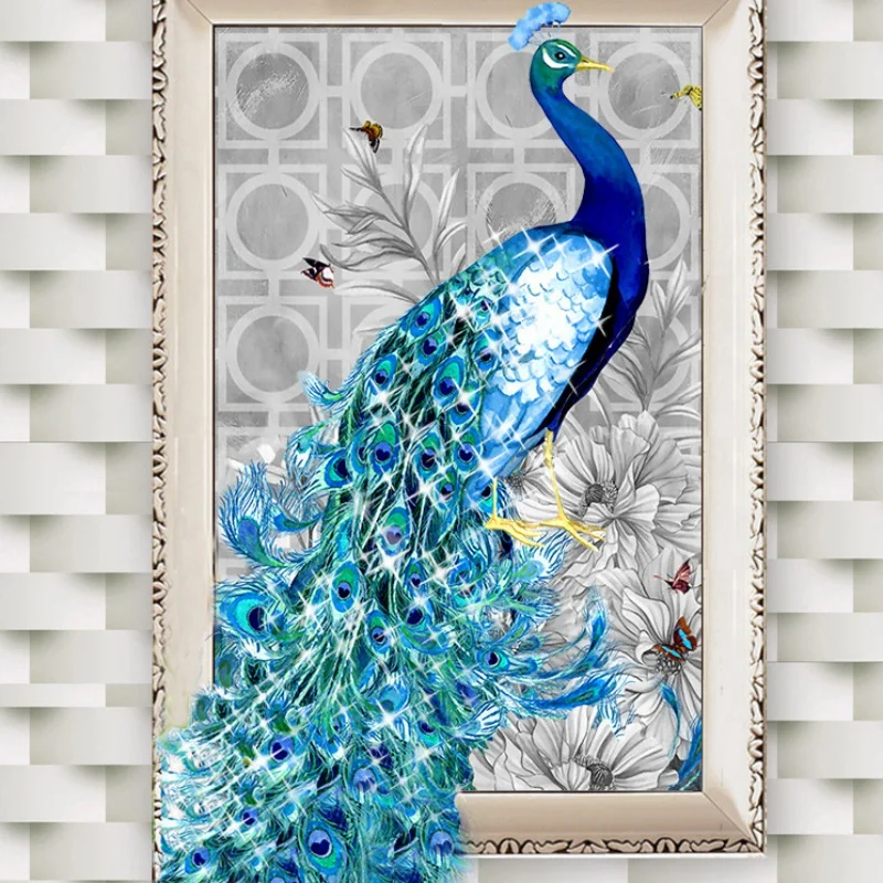 

5D Diamond Embroidery Paintings Rhinestone Pasted Diy Diamond Painting Cross Stitch Animal Peacock Diamond Painting