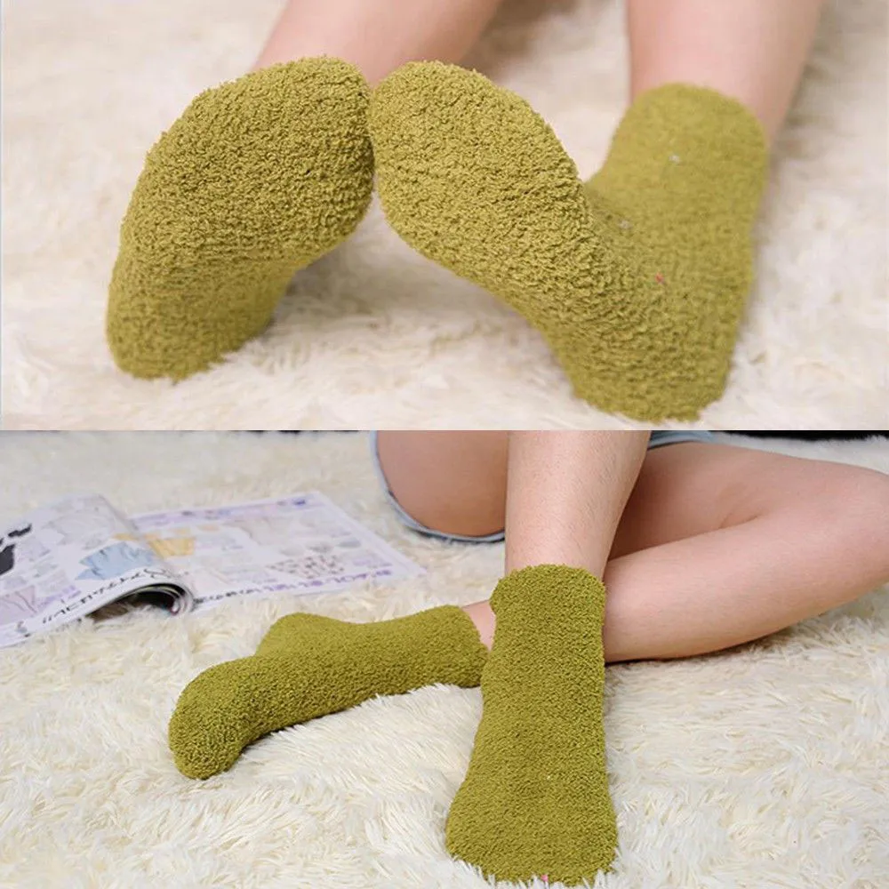 Яркие цвета эластичные домашние женские мягкие носки-тапочки для девочек пушистые теплые зимние дышащие носки разных цветов