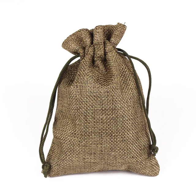 50pcs Vintage Natural Hemp Small Jute Bag Large Burlap Gift Bags 50pcs Vintage Natural Hemp Small Jute Bag Large Burlap Gift Bags Wedding Decoration Hessian Linen Drawstring