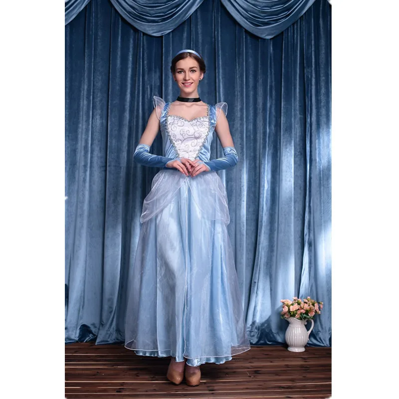 

Halloween Alice In Wonderland Cosplay Palace queen Costume Fairy tales Cinderella Female Elegant Dress