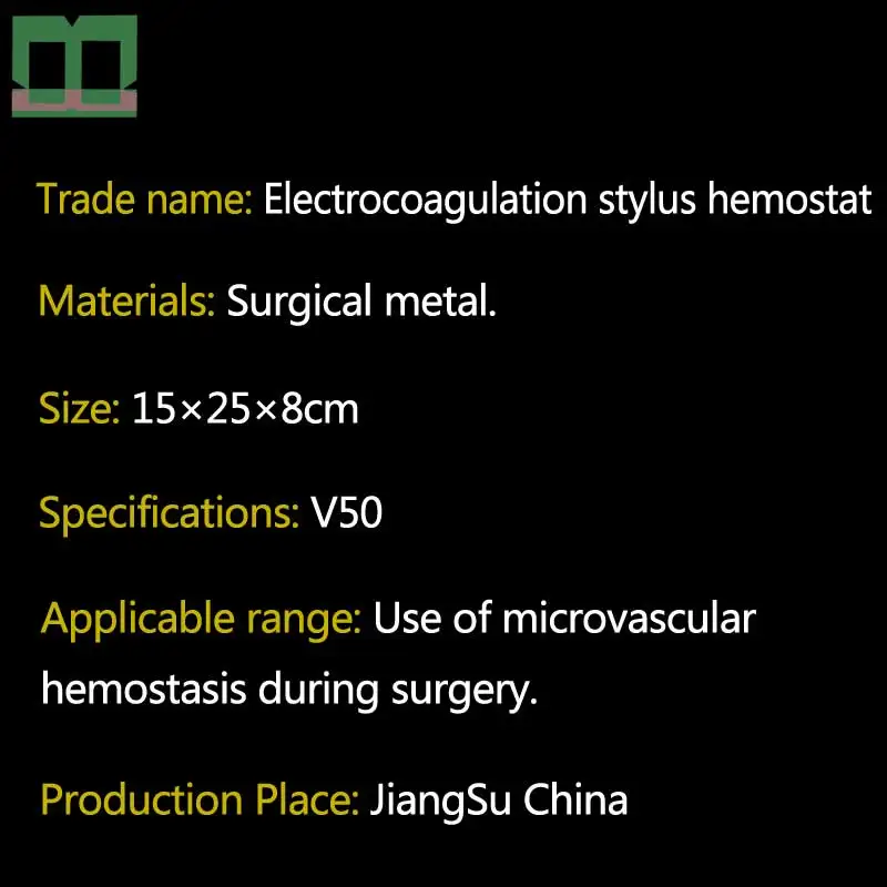 Электрокоагуляционный стилус гемостат металлический чехол для остановки кровотечения во время хирургии электрическая ручка для свертывания Регулируемая температура