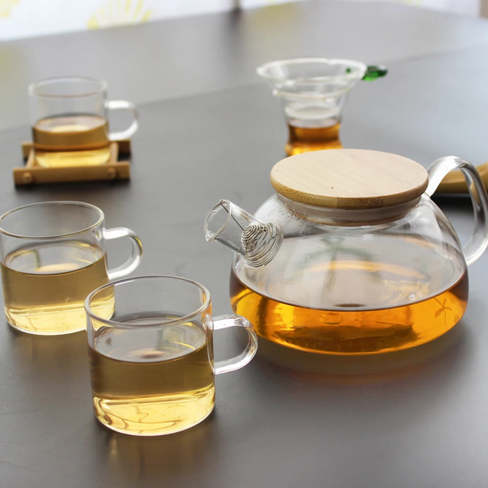 Большой Чайник из боросиликатного стекла 700 мл|pot with lid|pot teapot glass |