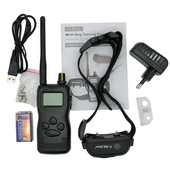 

5pcs/lot Pet Dog Stop Barking Training Collar Full Waterproof 1000M Remote LCD Display Training Collars 100 Levels Shock 900B