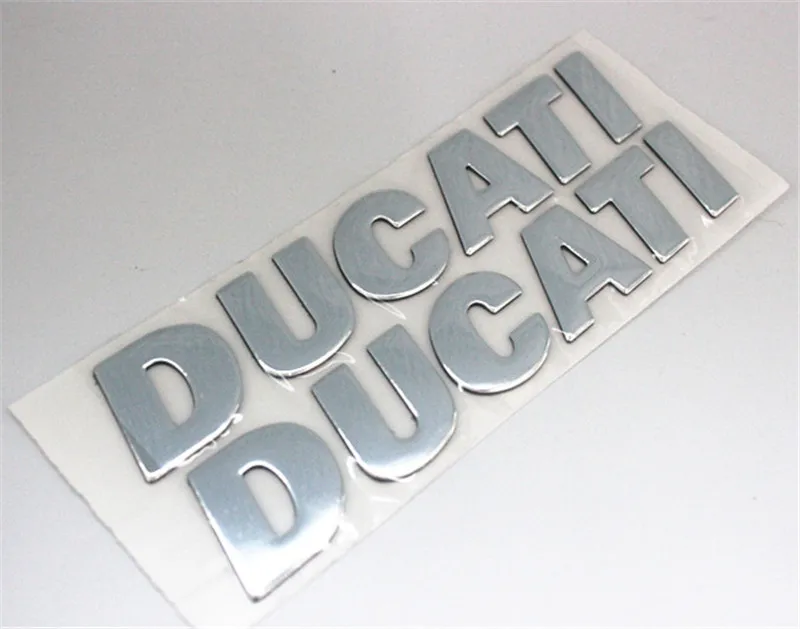 

Motorcycle Decals Stickers 3d Stereo Logo Graphics Set Kit Motorbike For Ducati All Motorcycle Models Reflective Silver Color