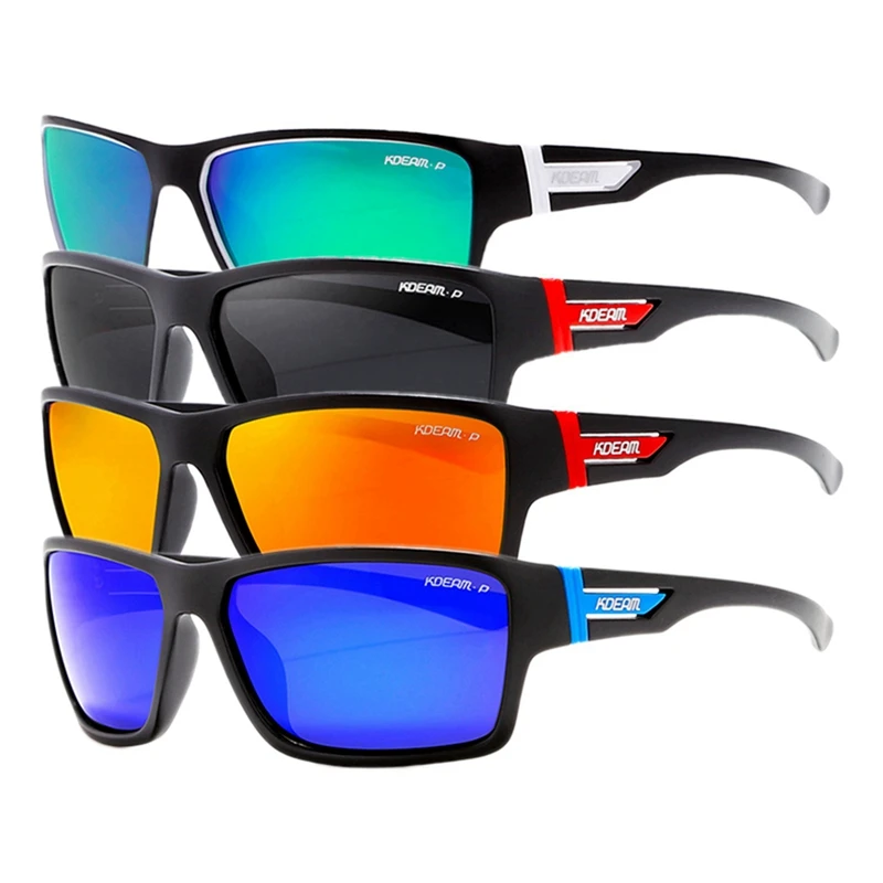 KDEAM открытый поляризационные солнцезащитные очки мужские солнцезащитные очки УФ молния чехол в комплекте спортивные очки Kd510 C7