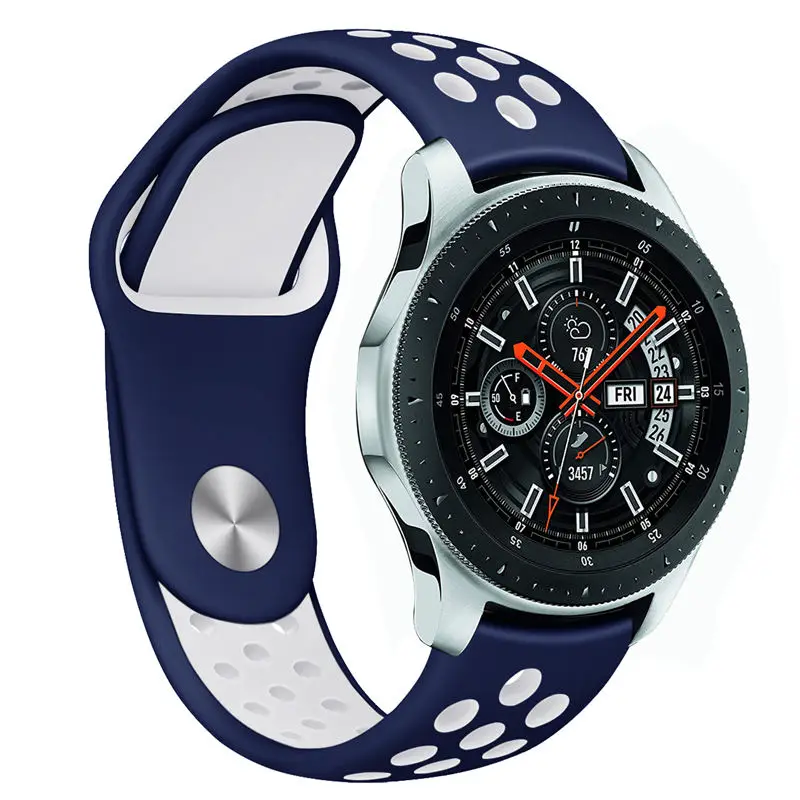 22 мм ремешок для часов samsung Galaxy Watch SM-R800 gear S3 Classic Huami Amazfit часы силиконовые спортивные часы ремешок 91011