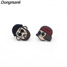 P3204 Dongmanli Корея Leeon серьги-гвоздики для женщин Эмаль Нержавеющая сталь пирсинг серьги Ювелирные изделия Подарки для девушек