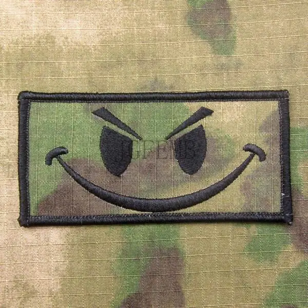 

A-TACS FG DEVGRU NSWDG SealTeam6 Smiling face Military Tactical Morale Embroidery patch B3064