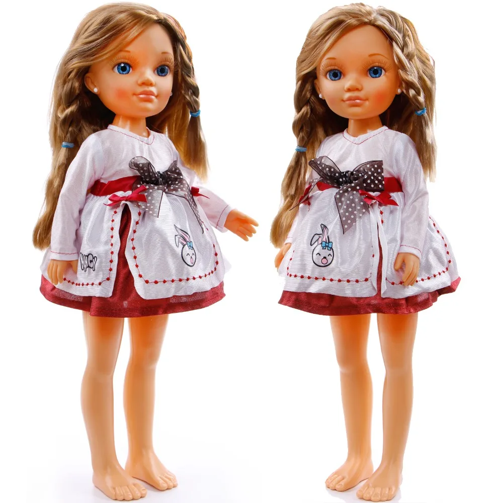 

High Quality Cute Dress Wave Point Bowknot Red Cartoon Pattern Skirt Casual Party Clothes Accessories for Nancy Doll 16 Inch Toy