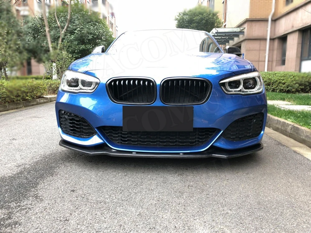 Передний спойлер из углеродного волокна для BMW 1 серии F20 M Sport Hatchback 2 двери 4 двери автомобильный передний бампер Защита подбородка