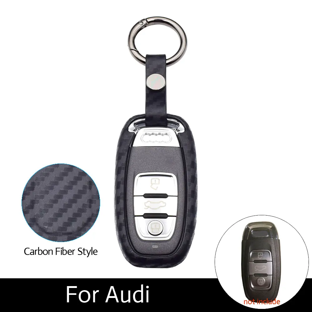 

ATOBABI Smart Silicone Car Key Case Remote Fobs Protection Cover Key Chain Holder For Audi A6L A4L Q5 S6 S7 S8 Auto Accessories