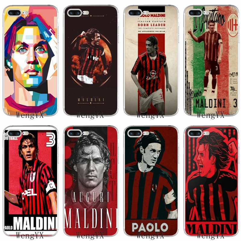 

football star Paolo Maldini slim silicone TPU Soft phone case For Huawei P7 P8 P9 P10 P20 pro Lite plus P Smart Mini 2017