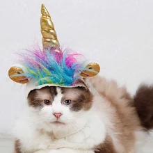 Хэллоуин Единорог декоративная форма аксессуары для шляпы для кота собаки домашнего животного головной убор Cos шляпа для животных Хеллоуина аксессуары костюма
