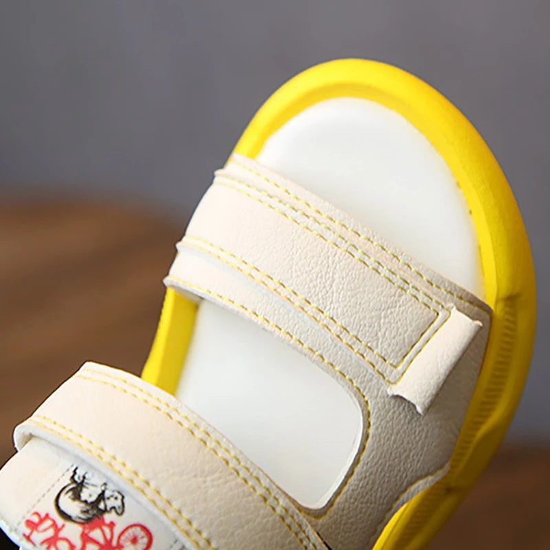 Summer Baby Girl Boy Sandals Kids Shoes PU Breathable Anti-Slip Shoes Sandals Toddler Soft Soled Beach Sneaker