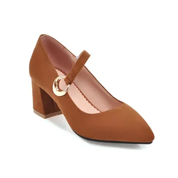 

The new spring 2018 high and thick with pointed cingulate joker size code 33 shallow mouth single shoes 1831-45