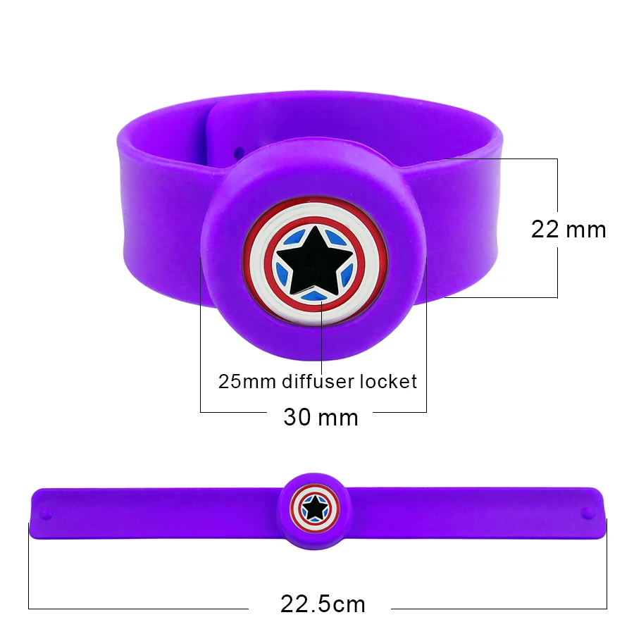ZP-BS892-9 Silicone Diffuser Locket Bracelet