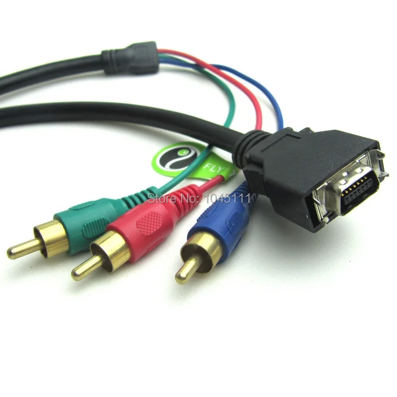 High Quality CN14P D-Terminal To 3RCA3AV 3RCA 3AV Video Adapter Cable Color Component Cable 1m