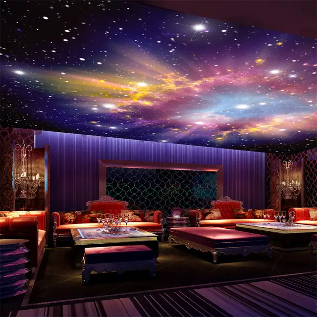 Us 8 14 56 Off Custom Murals 3d Star Nebula Night Sky Wall Painting Ceiling Smallpox Wallpaper Bedroom Tv Background Galaxy Theme Wallpaper In
